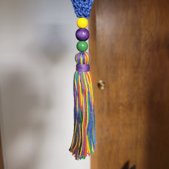 Handmade crochet hanging lantern - Picture 3 of 6